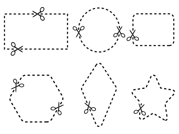 Conjunto de frontera de cupón, vector — Archivo Imágenes Vectoriales