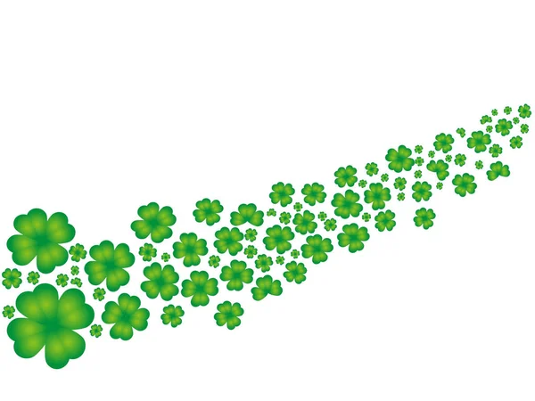 St patrick dag shamrock verlaat achtergrond — Stockvector