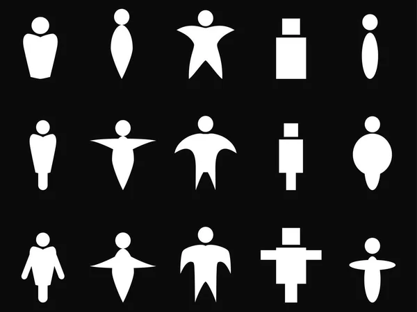 Abstrait blanc personnes symbole — Image vectorielle