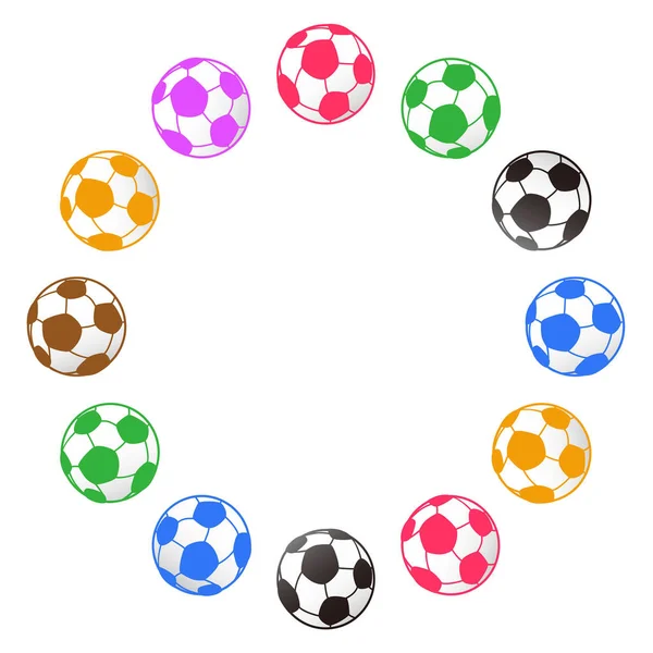 Soccer ball around with copy space — Stock Vector