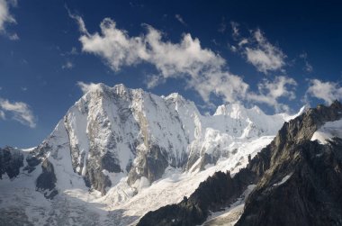 North wall of Grandess Jorasses, french Alps with fresh snow  clipart