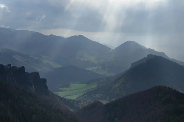 Hilly landscape of Mala Fatra mountains, Slovakia — Stock Photo, Image