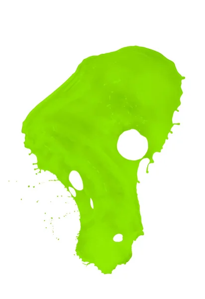 緑色の塗料スプラッシュ — ストック写真