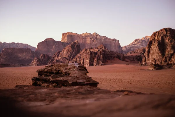 Uma Vista Deserto Vermelho Jordania — Fotografia de Stock