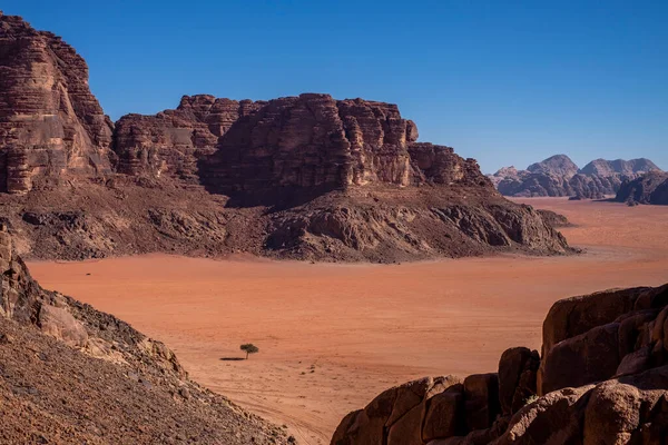 Wadi Rum Deserto Vista Aérea — Fotografia de Stock