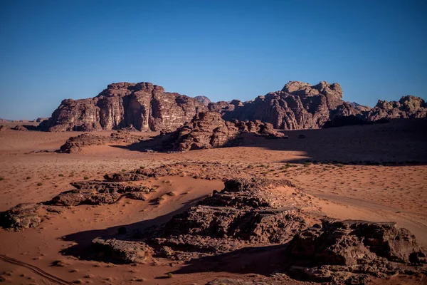 Wadi Rum Deserto Vista Aerea — Foto Stock