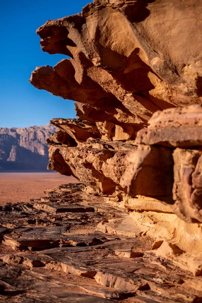 Vista Deserto Montanhas Jordânia — Fotografia de Stock