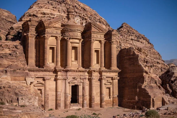 Uma Vista Mosteiro Petra — Fotografia de Stock