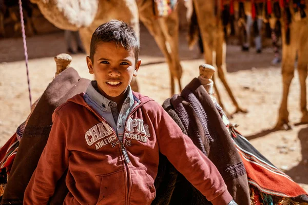 Inwoners Van Petra Jordanië — Stockfoto