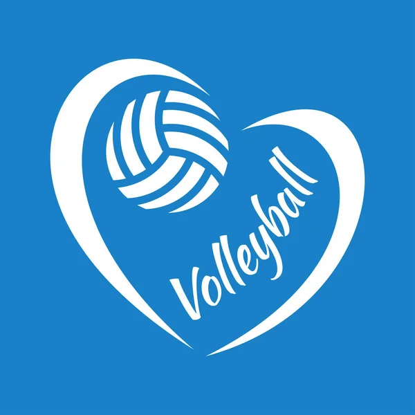 Download Volleyball in heart — Stock Vector © Olisia #168089288