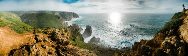Cabo da Roca güneş parlar — Stok fotoğraf