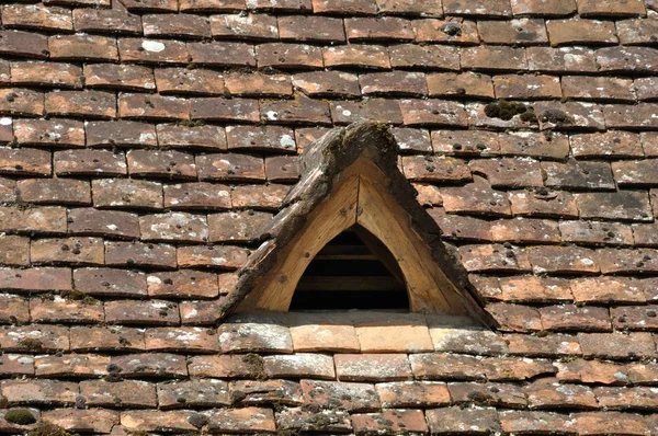 Parte di un tetto con dormer — Foto Stock