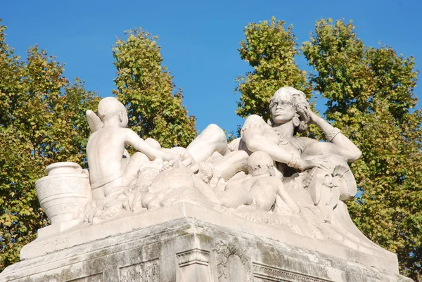 Marseilles France Outubro 2018 Estátua Frente Estação Saint Charles Marselha — Fotografia de Stock