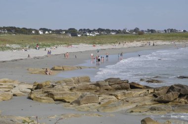 TREGUNC, FRANCE 05 MAY, 2016: Trescao beach in Tregunc in Brittany