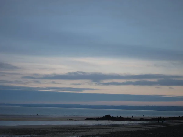 Plaża Martin Bretanii Plerin — Zdjęcie stockowe