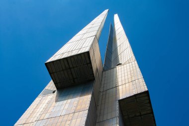 BELARUS, MINSK - 10 Mayıs 2020: Süngü anıtları Minsk, BELARUS. Sonra Temmuz 1944 'te Bagration operasyonu sırasında 150 bin Hitler ordusunu bozguna uğrattı.