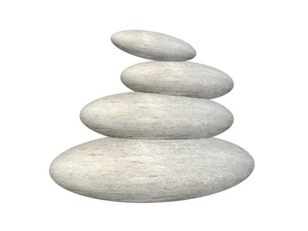 Balanço de pedras Zen renderização 3D — Fotografia de Stock