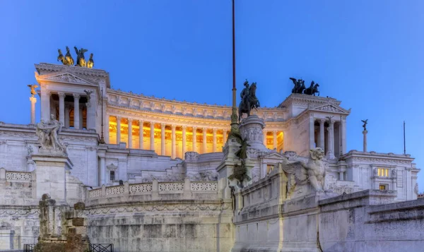 Nationaal Monument van Victor Emanuel Ii, altaar van het vaderland, Altare della Patria, in Rome, Italië — Stockfoto