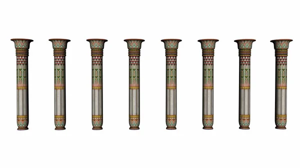Colunas do Egito renderização 3D — Fotografia de Stock