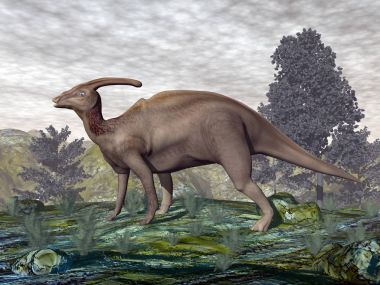 Parasaurolophus dinozor - 3d render
