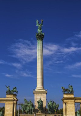 Millennium Anıtı kahramanlar Meydanı veya Hosok Tere, Budapeşte, Macaristan