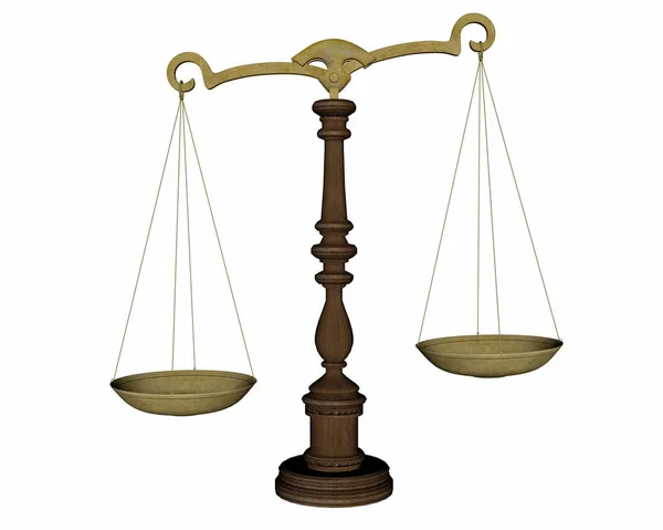 Equilibrio della giustizia antica - resa 3D — Foto Stock