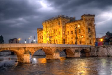 Belediye Binası, Sarajevo, Bosna Hersek, HDR Vijecnica