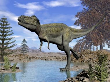Alioramus dinozor - 3d render