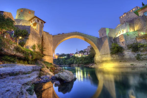 Stari Most, oude brug, Mostar, Bosnië en Herzegovina — Stockfoto