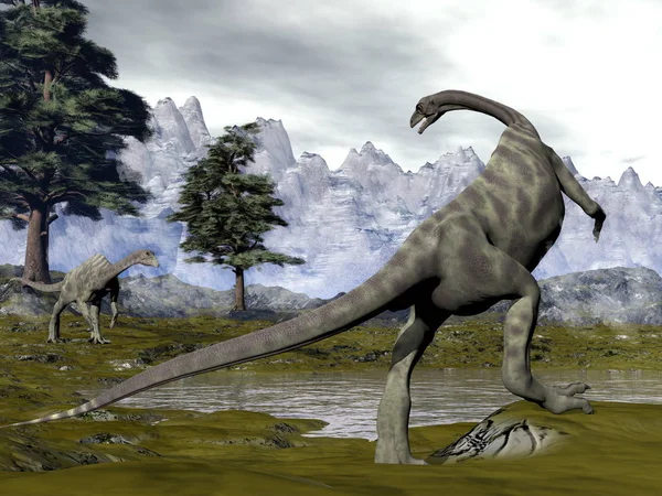 Dinossauros Anchisaurus renderizar 3D — Fotografia de Stock