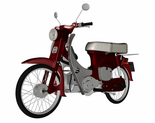 Moped robogó - 3d render — Stock Fotó