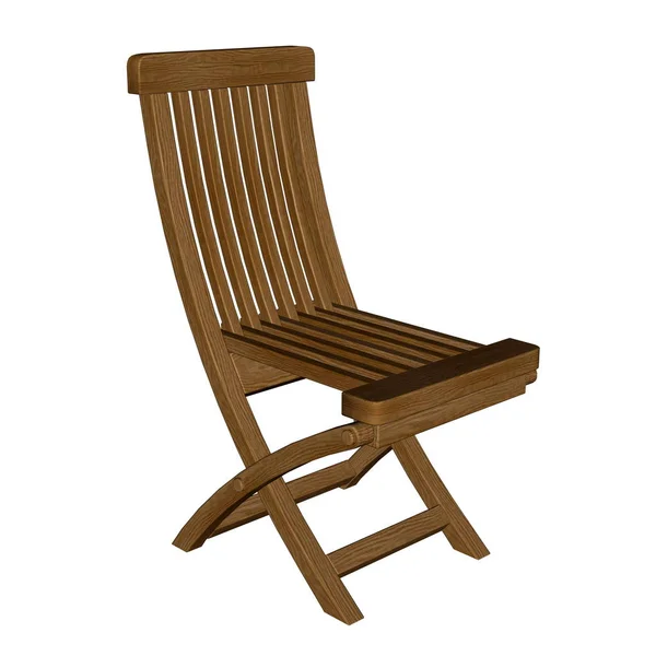 Chaise en bois - rendu 3D — Photo