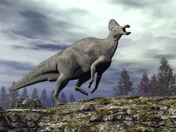 Dinosauro corythosaurus - rendering 3D — Foto Stock