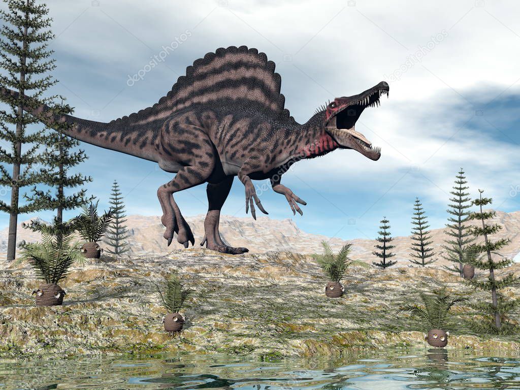 Spinosaurus dinosaur - 3D render