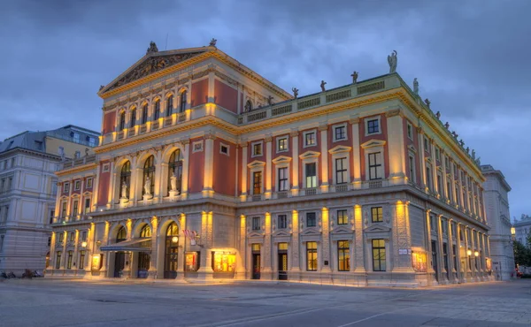 Wielkiej hali Wiener Musikverein, Wiedeń, Austria, Hdr — Zdjęcie stockowe