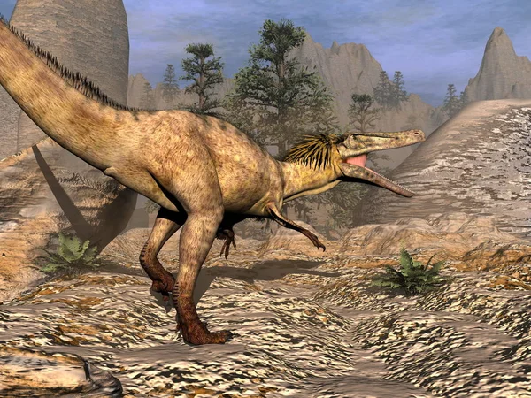 Austroraptor dinosaurio caminando-3D render —  Fotos de Stock