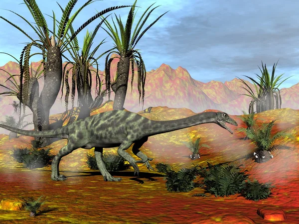 Anchisaurus dinozorlar - 3d render — Stok fotoğraf