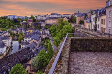 Lüksemburg 'daki Eski Kent ve Corniche