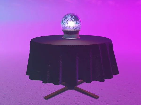 Magic crystal ball for fortune teller - 3D render — Stock Photo, Image