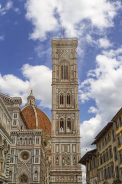 İtalya Floransa 'da Santa Maria del Fiore Katedrali ve Giottos Çan Kulesi