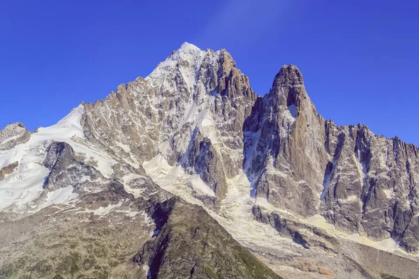 Aiguille Verte y Dru Peak, Aiguilles en Chamonix, Mont Blanc M — Foto de Stock