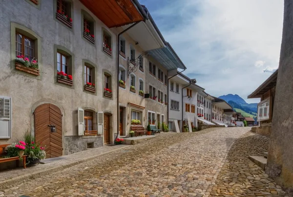 Gruyere village in Fribourg canton, Switzerland — Stock Photo, Image