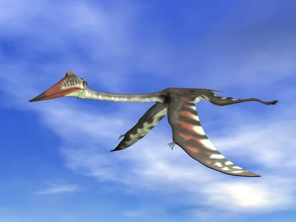 Quetzalcoatlus barışçıl bir şekilde uçuyor. — Stok fotoğraf