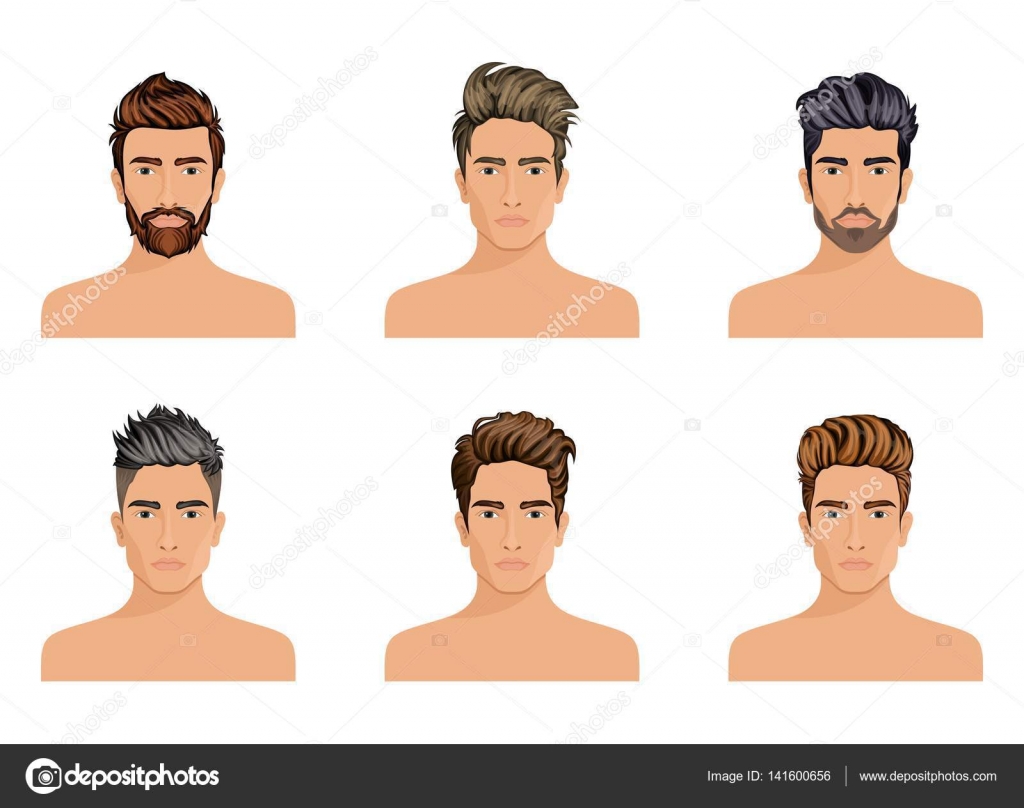 Men used to create the hair style of the character beard, mustache men  fashion, image, stylish hipstel face. Vector illustration Stock Vector  Image by ©ElizaLIV #141600656