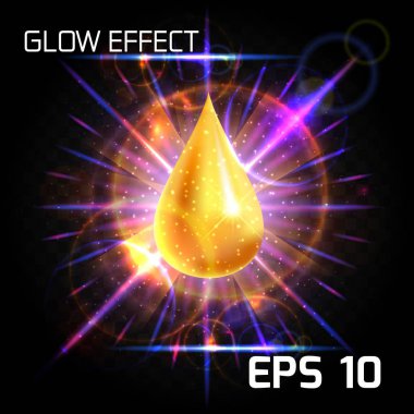 Yağ, bal, lens etkisi, bir kara günü farklı renkteki parlak arka plan ışığı parlak yanardöner kızdırma altın düşen damla ile lüks arka plan