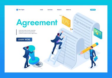 Çalışanlar tarafından imzalanan anlaşmanın metninin incelenmesi ve sözleşmenin imzalanması. İniş sayfası kavramları ve web tasarımı