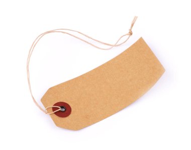 Fiyat etiketi Not beyaz arka plan üzerinde izole halat boyu