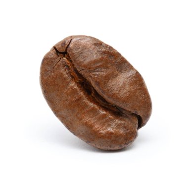 Kahve çekirdeği beyaz arka planda izole edilmiş.