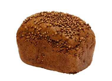 Siyah ekmek beyaz arkaplanda izole