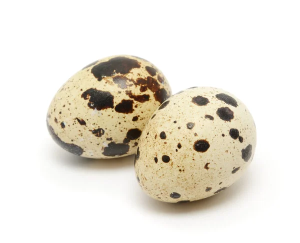 Ovos de codorna isolados sobre fundo branco — Fotografia de Stock